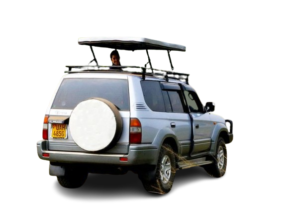 Land Cruiser TX rental Uganda with a pop up roof