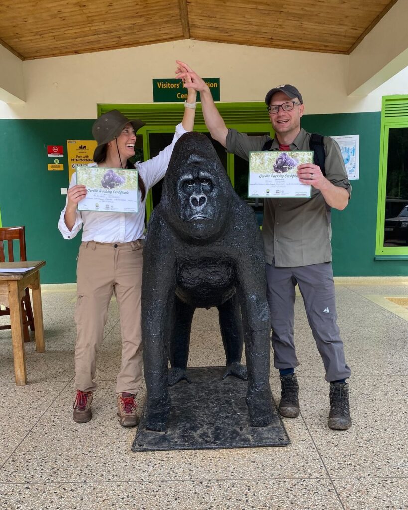 Gorilla trekking certificates