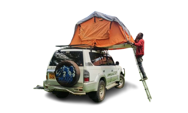Land Cruiser TX Rental Uganda with a rooftop Tent