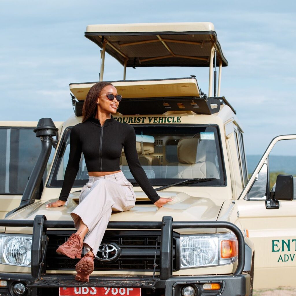 safari land cruiser rental uganda with a driver