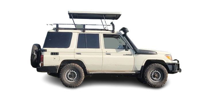 Land Cruiser hardtop rental uganda with a popup roof