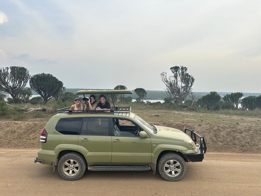 land cruiser rental uganda with a popup roof
