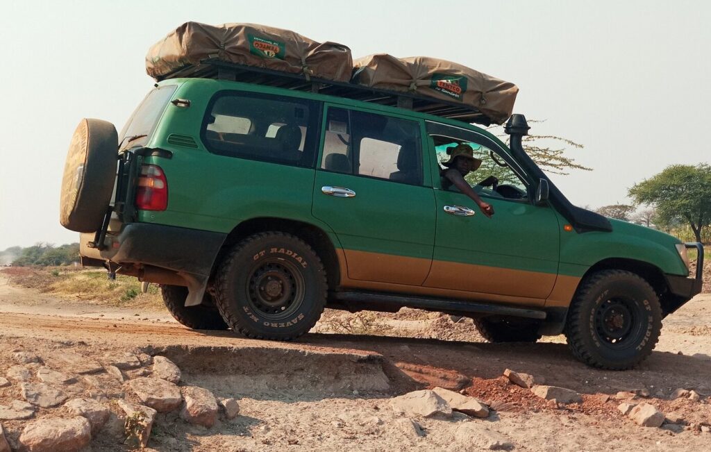 cheap land cruiser gx with a rooftop tent