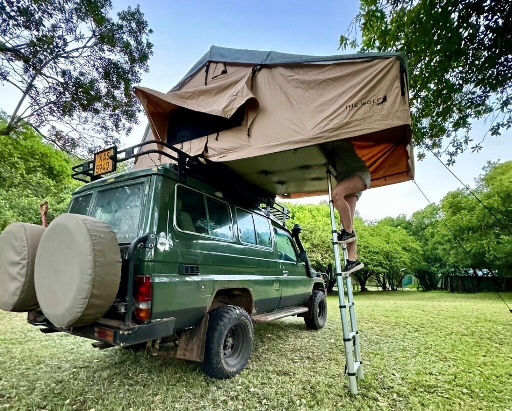 hardtop with family rooftop tent